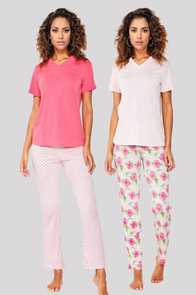 Ladies Designer Printed Loungewear set (4Pcs)