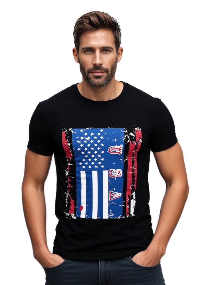 MENS USA GRAPHICS PRINTED SSL T-SHIRT
