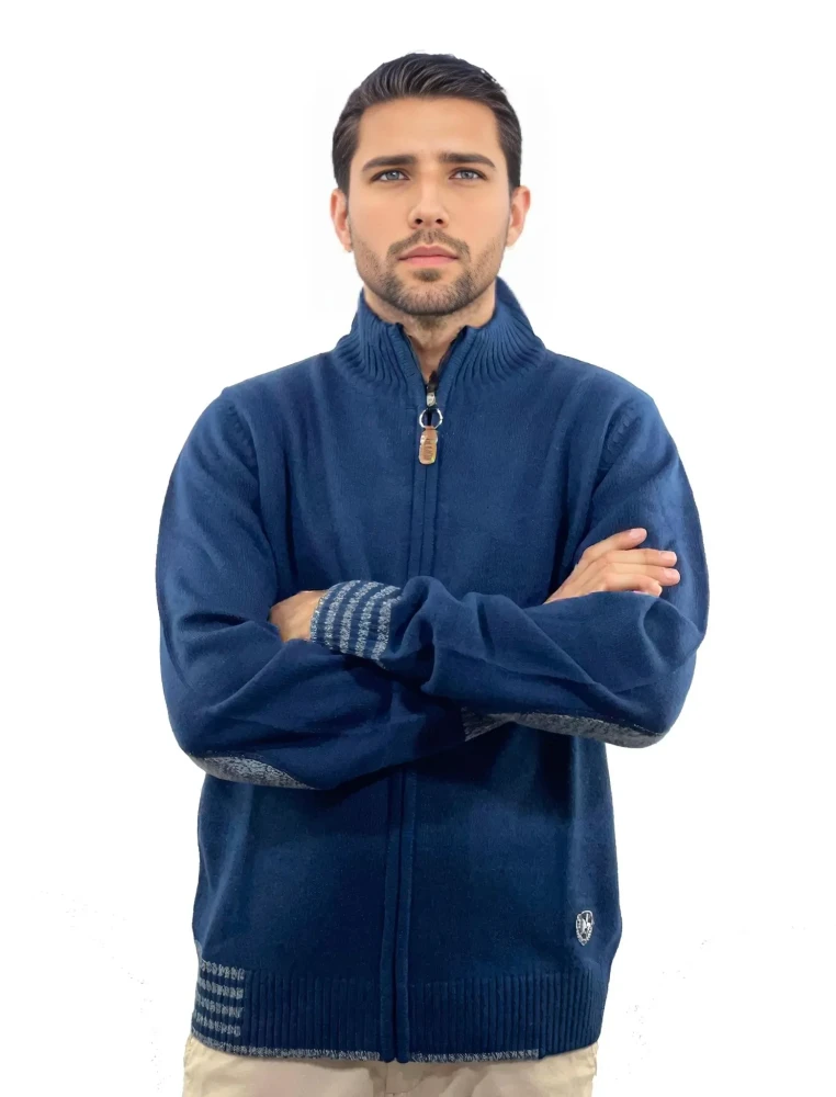 Greenland Full Zip Open Cardigan Jumper with Logo